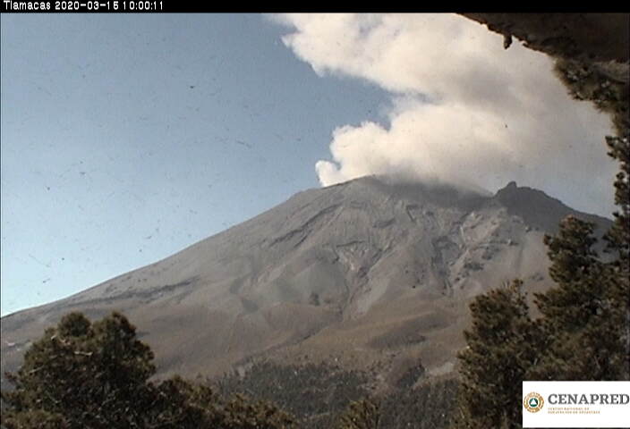 En las últimas 24 horas, mediante los sistemas de monitoreo del volcán Popocatépetl se identificaron 136 exhalaciones acompañadas de vapor de agua, gases volcánicos y ligeras cantidades de ceniza.