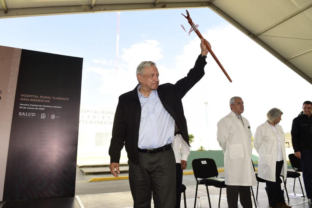 Visita del presidente de México, Andrés Manuel López Obrador, al Hospital Rural Tlaxiaco IMSS Bienestar, en Oaxaca.