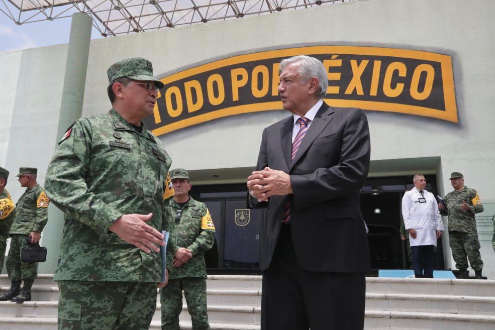 El presidente de México, Andrés Manuel López Obrador, durante la Supervisión de Infraestructura Hospitalaria Sedena-Insabi, desde Temamatla, Estado de México.