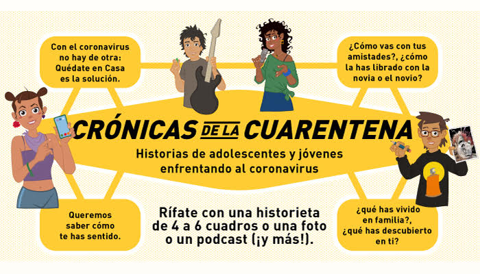 Tres adolescentes te invitan a participar en "Crónicas de la Cuarentena".