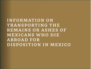 The Ministry of Foreign Affairs presents the Guide for Transporting the Remains or Ashes of Mexicans Who Die Abroad