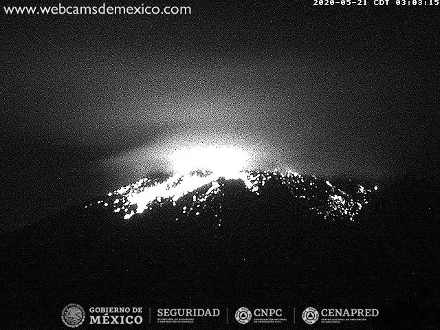 En las últimas 24 horas, mediante el sistema de monitoreo del volcán Popocatépetl se identificaron 106 exhalaciones y 902 minutos de tremor.