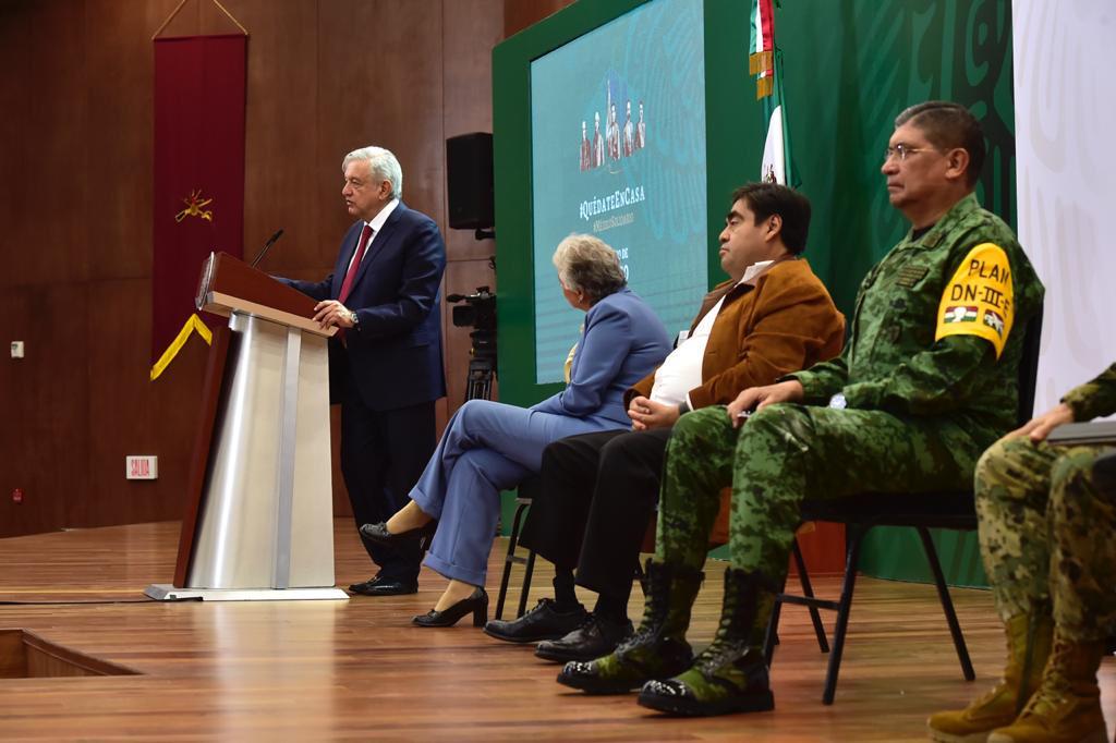 El presidente de México, Andrés Manuel López Obrador, durante la conferencia matutina de hoy desde Puebla, Puebla.