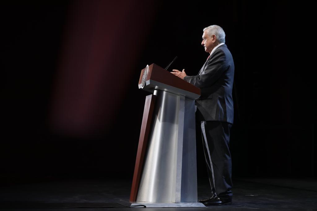 El presidente de México, Andrés Manuel López Obrador, durante la conferencia matutina de hoy desde Estado de México.