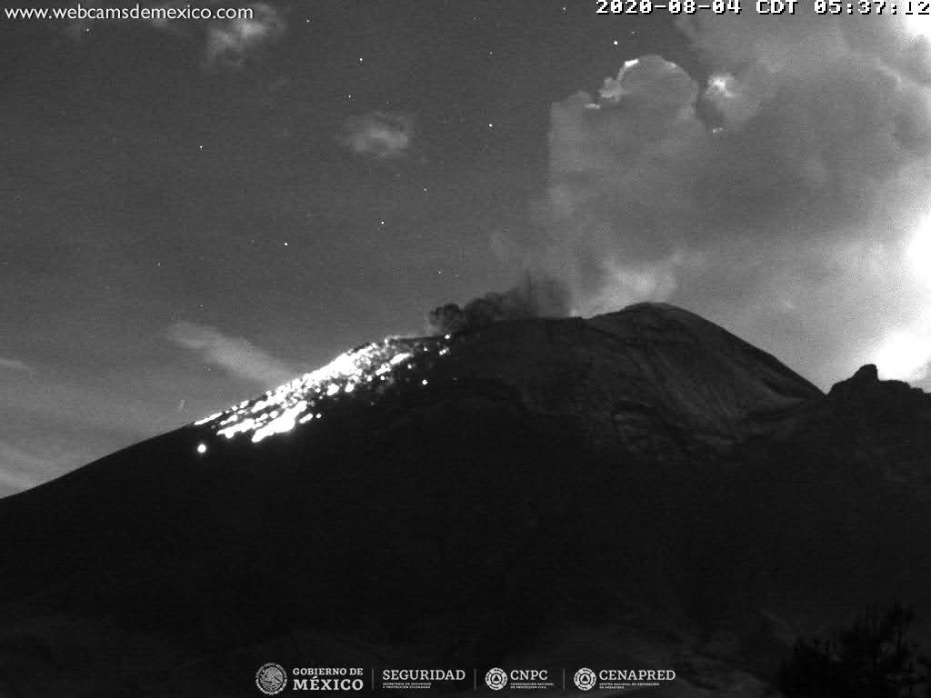 En las últimas 24 horas, mediante los sistemas de monitoreo del volcán Popocatépetl se identificaron 23 exhalaciones acompañadas de vapor de agua, gases volcánicos y ligeras cantidades de ceniza.