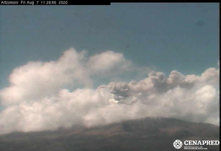 En las últimas 24 horas, mediante los sistemas de monitoreo del volcán Popocatépetl se identificaron 60 exhalaciones y 169 minutos de tremor.