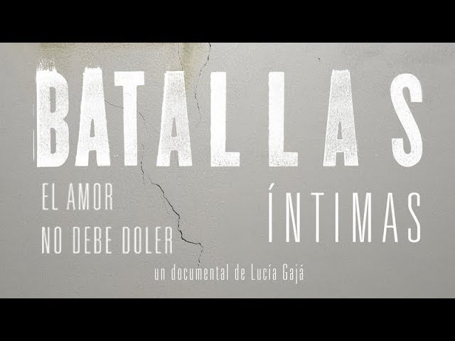 banner con el título del documental "Batallas íntimas" de Lucía Gajá