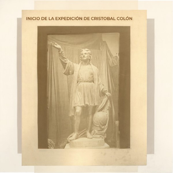 Para conmemorar el inicio de la expedición, la Mapoteca presenta la imagen: “Estatua de Cristóbal Colón”, elaborada en siglo XIX.