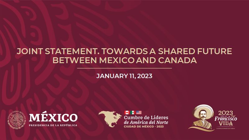 Join Statement, Towards a shared future between Mexico and Canada