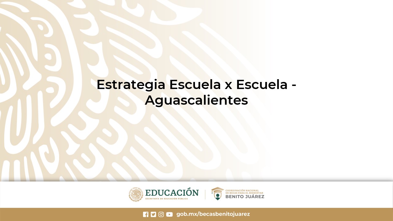 Estrategia Escuela x Escuela - Aguascalientes