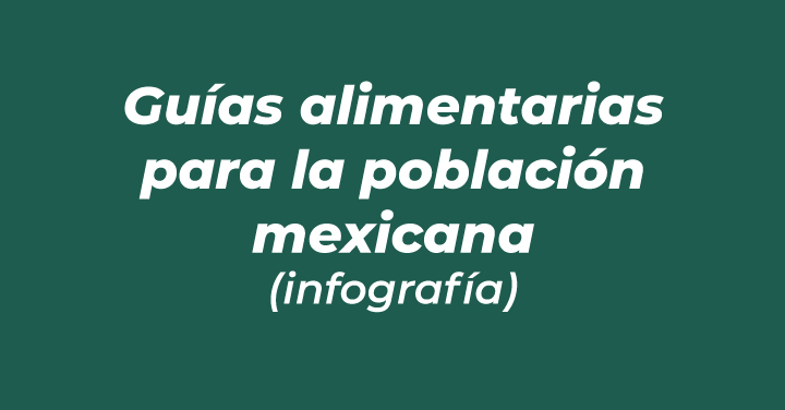 Texto Guías alimentarias para la población mexicana
(infografía)