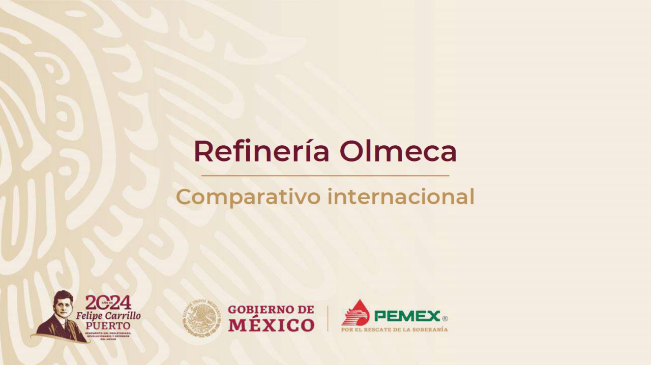 Refinería Olmeca. Comparativo internacional