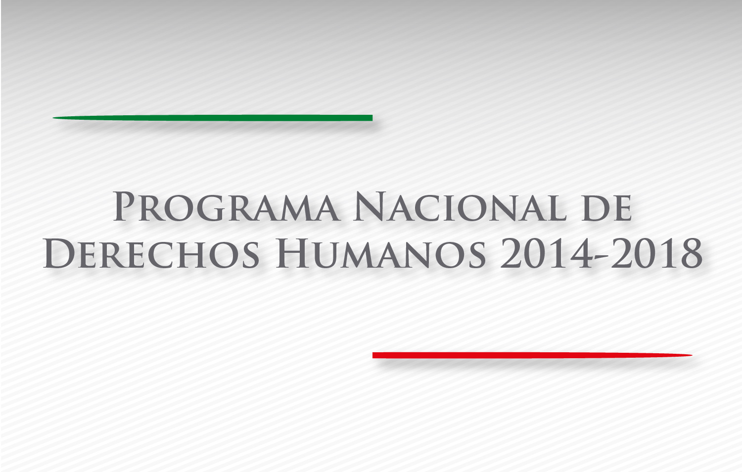 Programa Nacional de Derechos Humanos 2014-2018