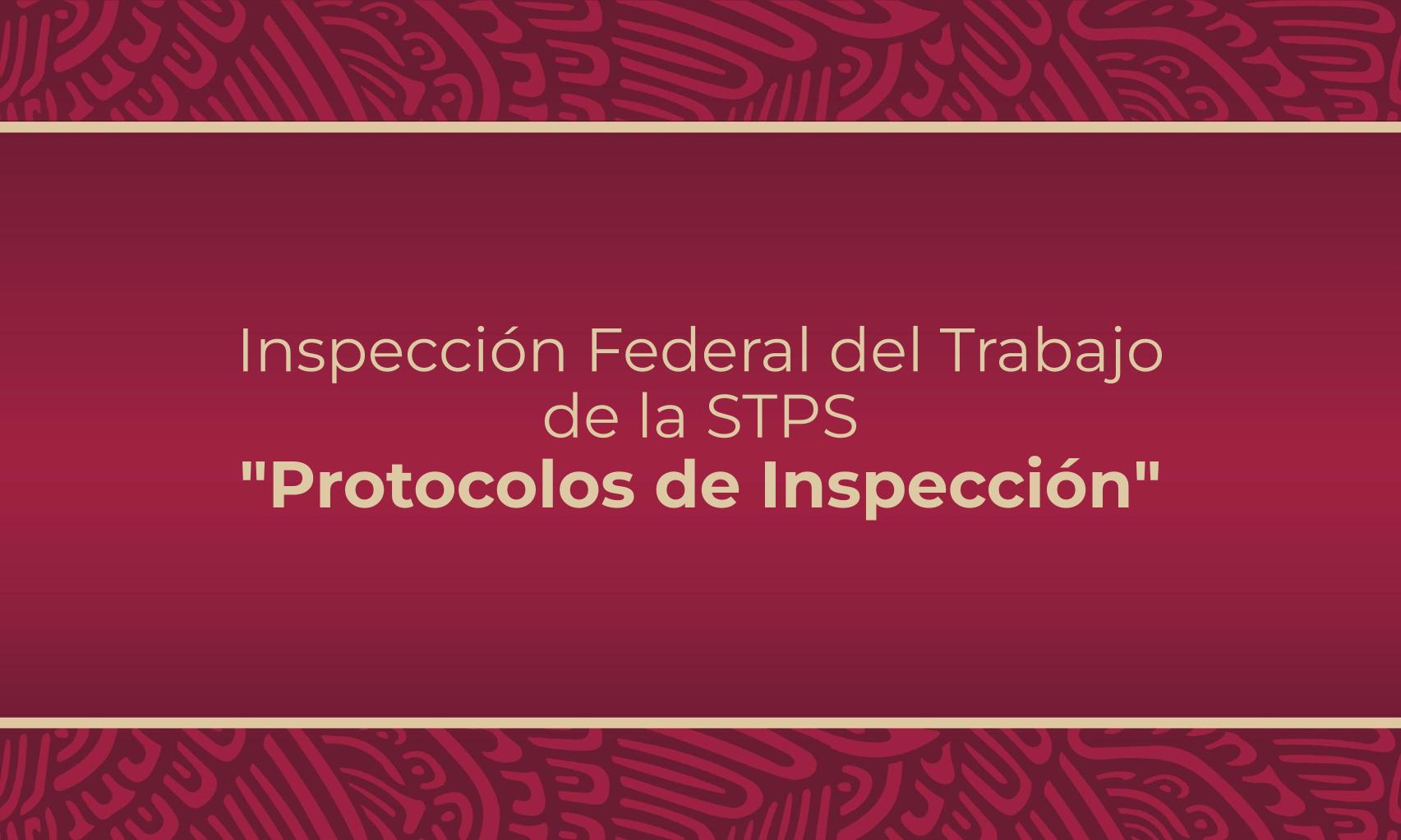 Inspección Federal del Trabajo de la STPS - "Protocolos de Inspección"