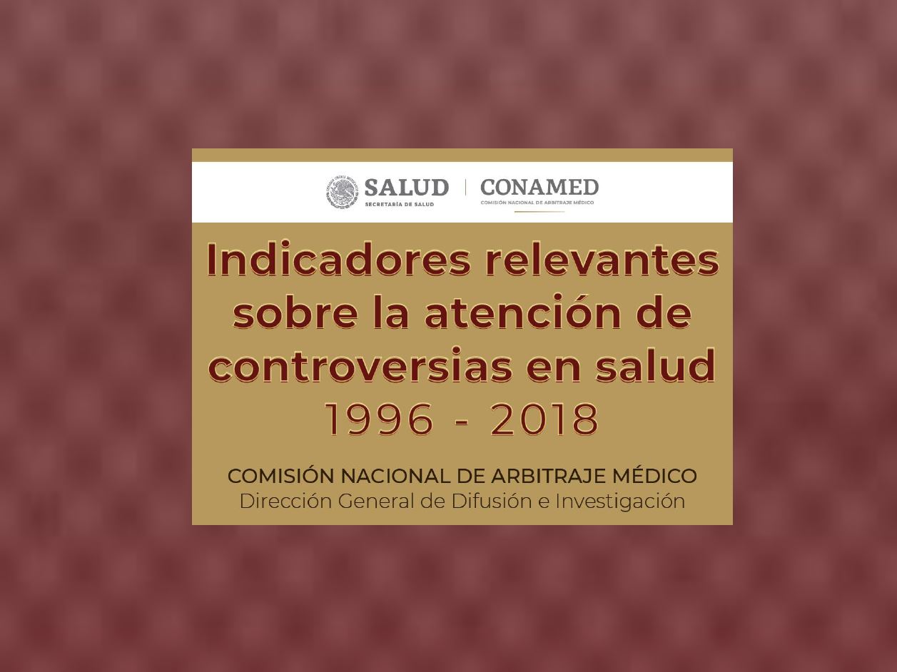 Leyenda de indicadores relevantes sobre la atención de controversias en salud 1996 - 2018.