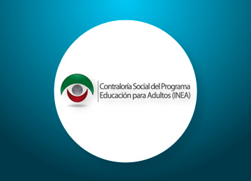 Logotipo de la Contraloría Social del Programa de Educación para Adultos INEA