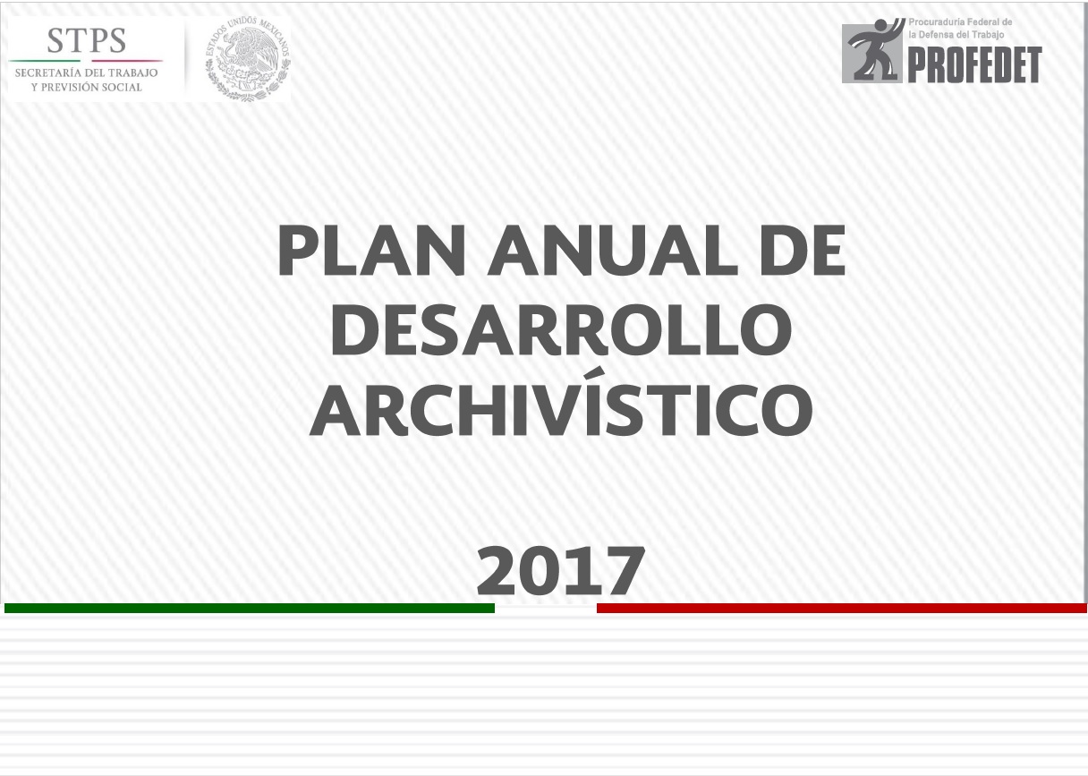 Plan Anual de Desarrollo Archivístico 2017