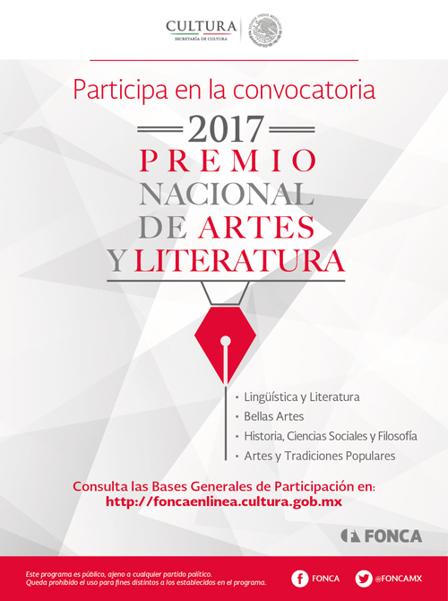 Premio Nacional de Artes y Literatura 2017
