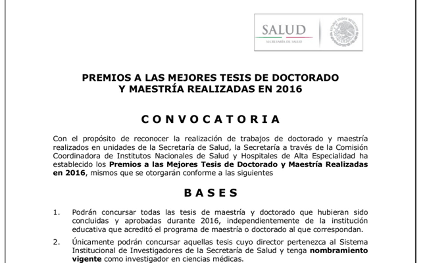 2017 Convocatoria Premios Tesis