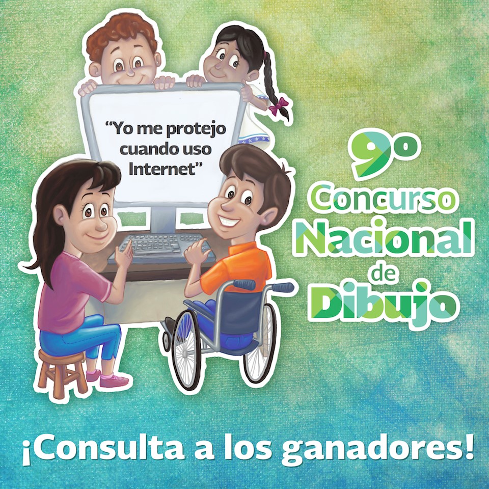 Ganadores del  9°Concurso Nacional de Dibujo "Yo me protejo cuando uso internet". 