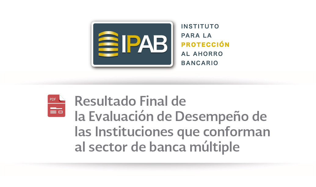 Resultado Final de la Evaluación de Desempeño de las Instituciones que conforman al sector de banca múltiple