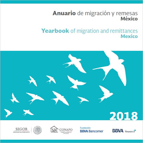 Portada Anuario de migración y remesas México, 2018.