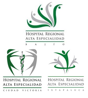 Imagen que contiene los logotipos de cada Hospital de Alta especialidad. 