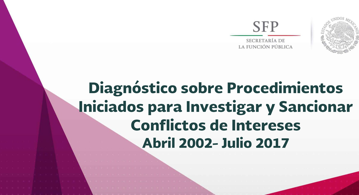 Diagnóstico sobre Procedimientos Iniciados para Investigar y Sancionar Conflictos de Intereses. Abril 2002-Julio 2017