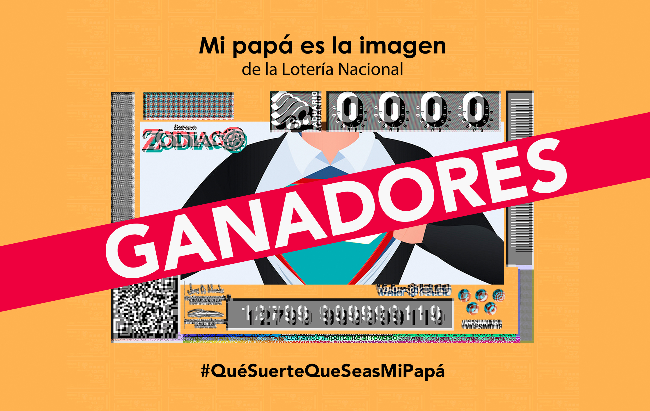 Imagen del concurso "Mi papá es la imagen de la Lotería Nacional"