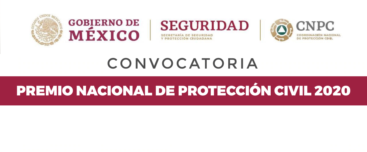 Convocatoria Premio Nacional de Protección Civil 2020