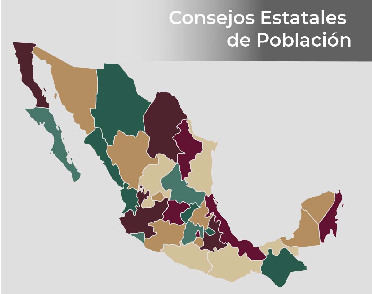 Mapa de la República Mexicana.