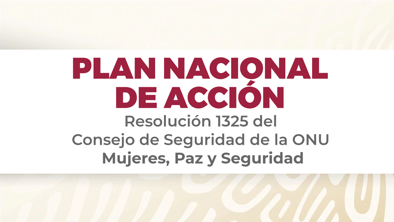 Plan Nacional de
Acción para el seguimiento de la resolución 1325 del Consejo
de Seguridad de la ONU sobre Mujeres, Paz y Seguridad