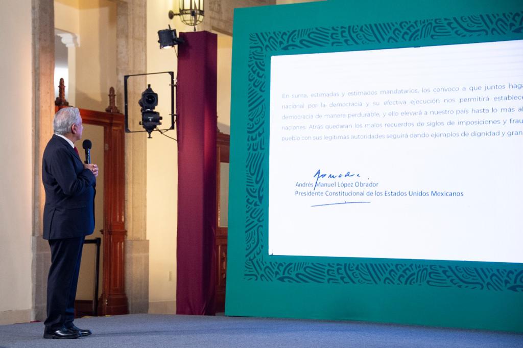 Carta del presidente Andrés Manuel López Obrador a las y los gobernadores de México
