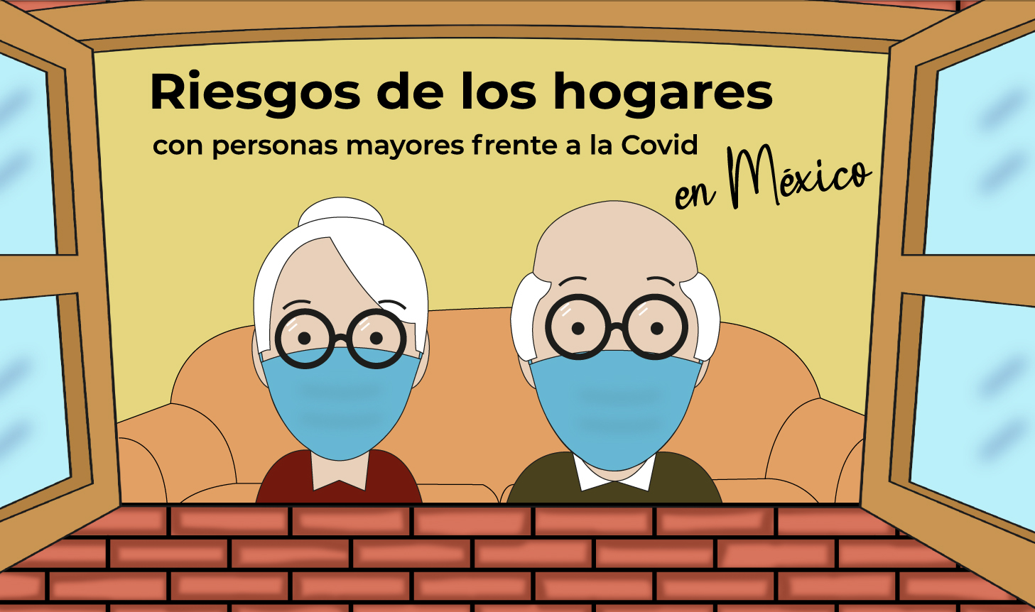 Imagen con el título de la publicación Riesgo de los hogares con personas mayores frente a la COVID 19 en México 