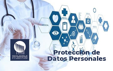Imagen alusiva a la protección de datos personales, imagen de médico, imágenes relacionadas con salud, logo del hospital