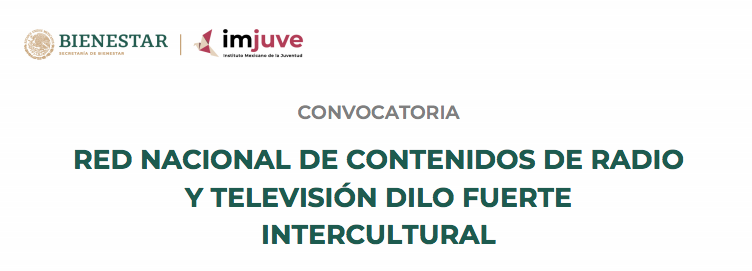CONVOCATORIA
RED NACIONAL DE CONTENIDOS DE RADIO
Y TELEVISIÓN DILO FUERTE
INTERCULTURAL