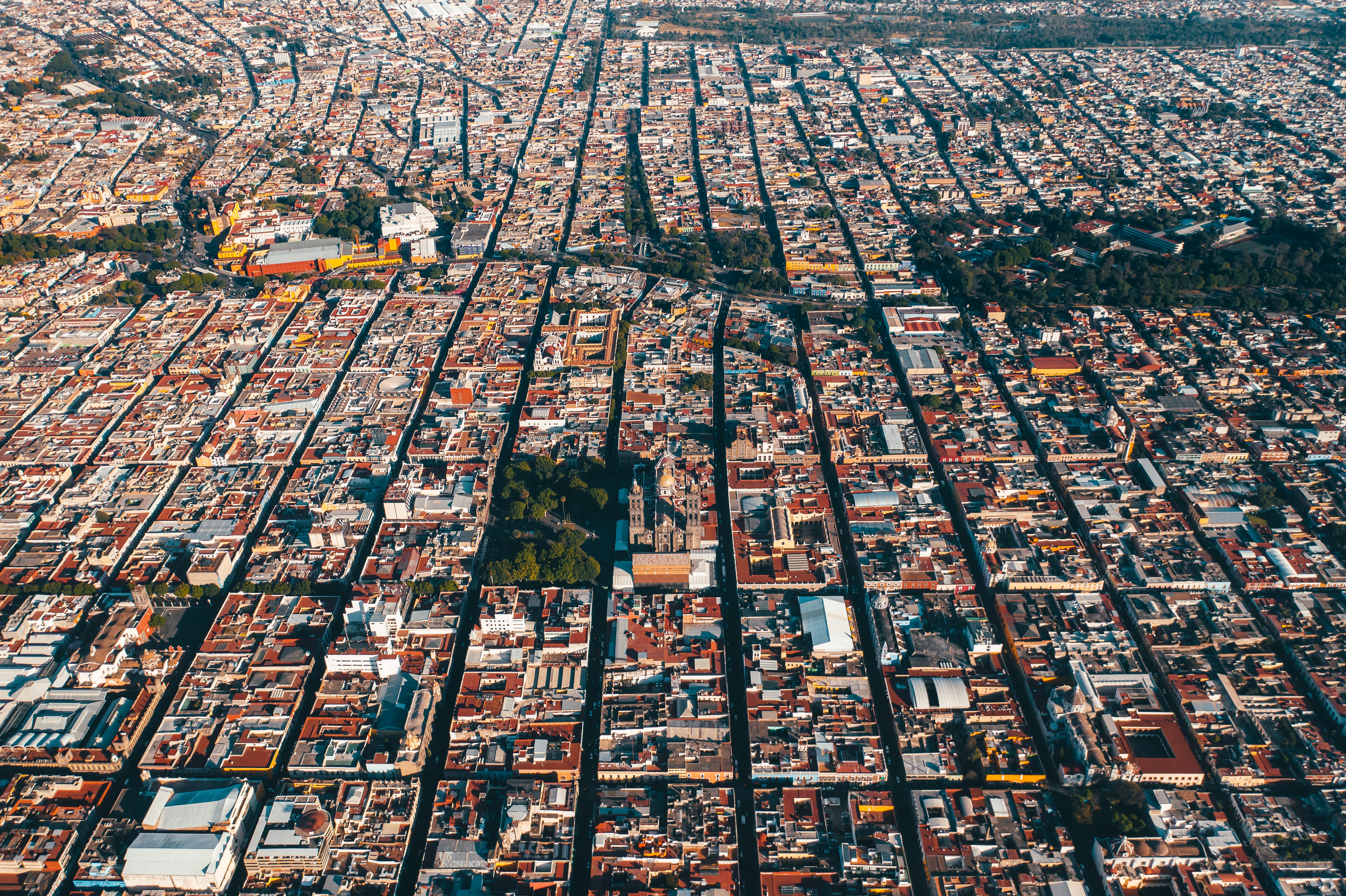 Vista aérea de una localidad urbana