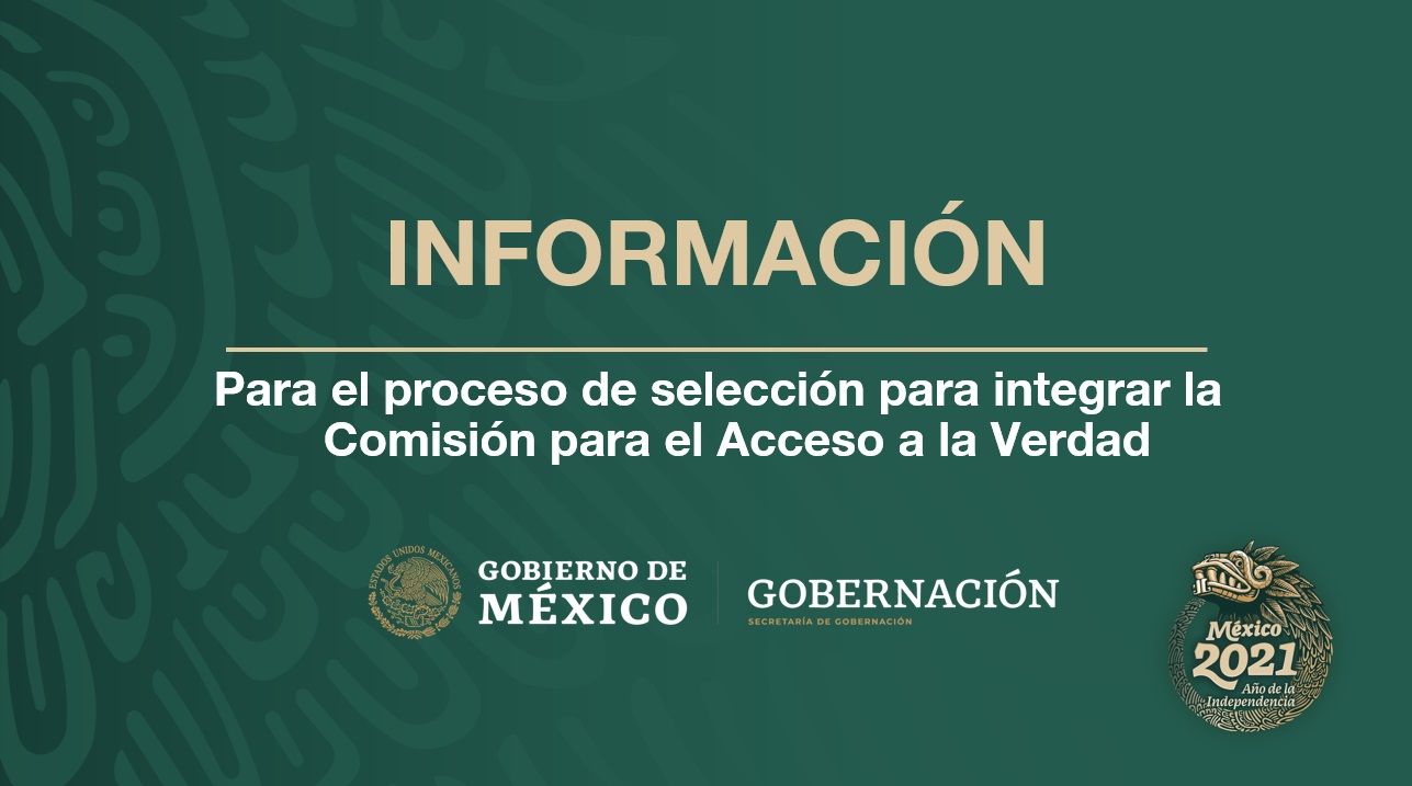 Información para el proceso de selección para integrar la Comisión para el Acceso a la Verdad