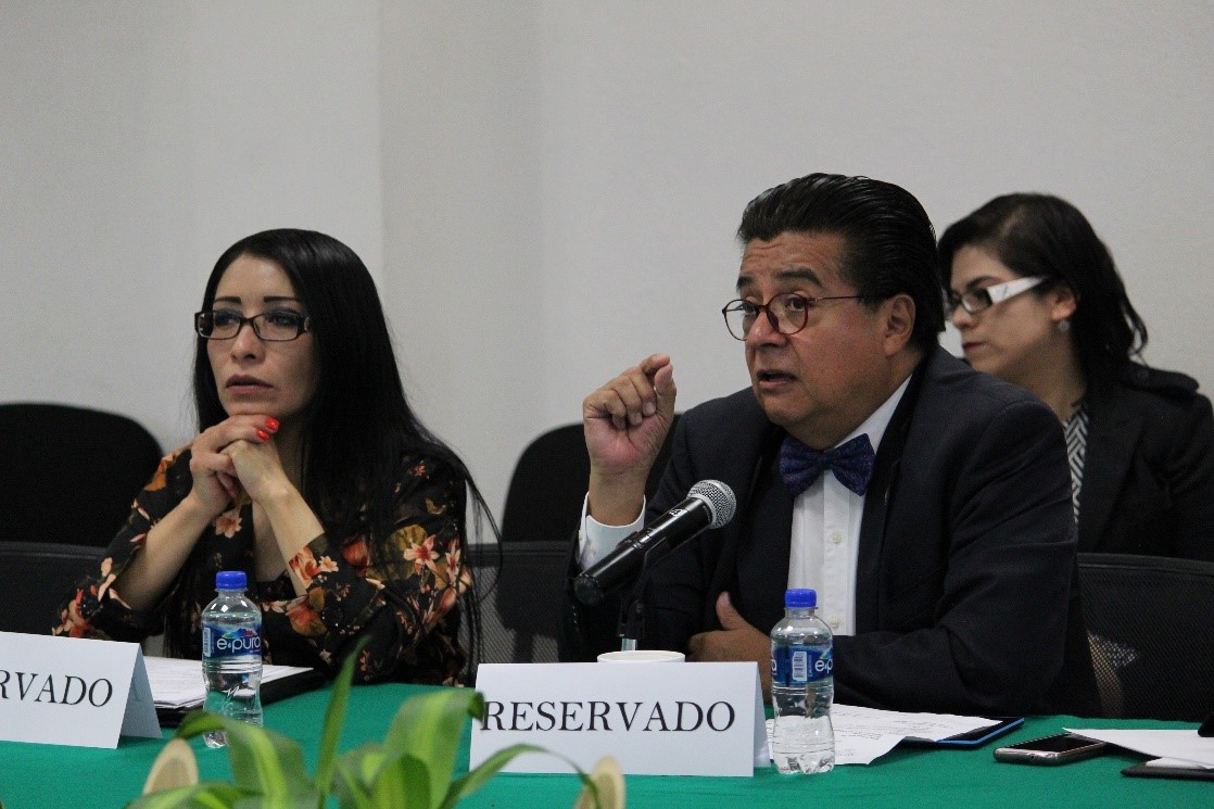 Doctor Fernando Meneses, Director de Investigación, presentando los resultados del estudio piloto.