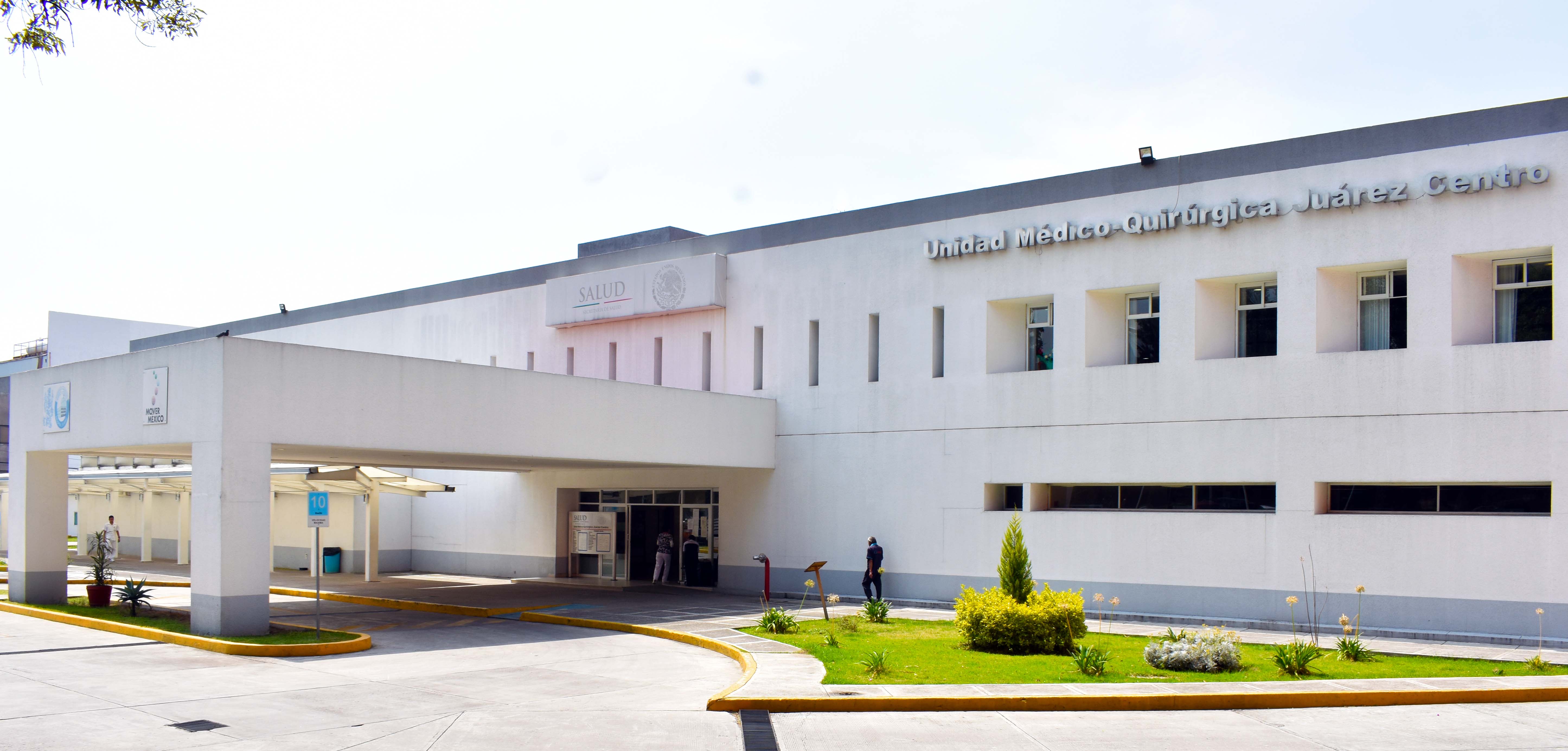 Fachada de la Unidad Quirúrgica del Hospital Juárez Centro.