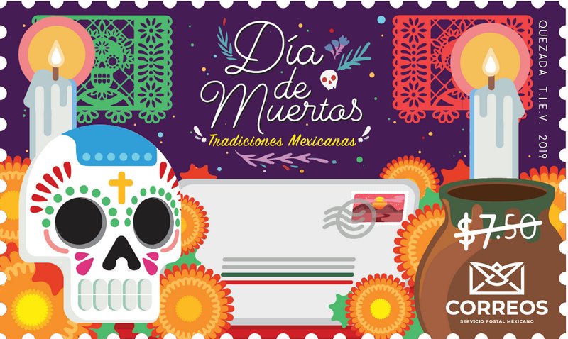 En el marco del día de muertos, el SEPOMEX emite estampilla de la colección “Tradiciones Mexicanas”