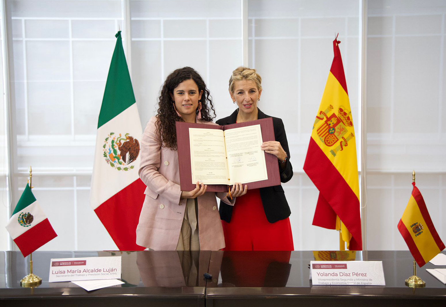 Suscriben Gobiernos de México y España Memorándum de Entendimiento e impulsan agenda progresista en materia laboral