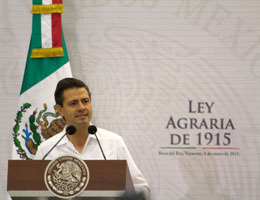 Discurso del Presidente Enrique Peña Nieto en el acto conmemorativo del 98 Aniversario de la Promulgación de la Ley Agraria.