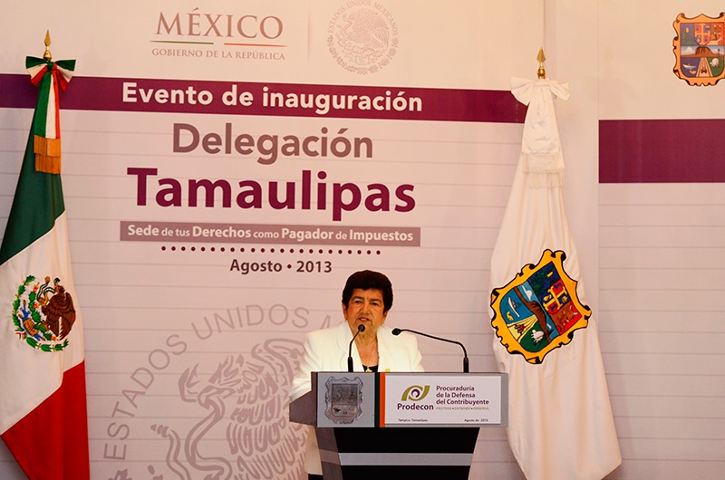 La Presidenta Municipal expresó que el contribuyente desprotegido de Tamaulipas ya cuenta con una oficina que lo atenderá gratuitamente defendiendo y garantizando sus derechos fundamentales.