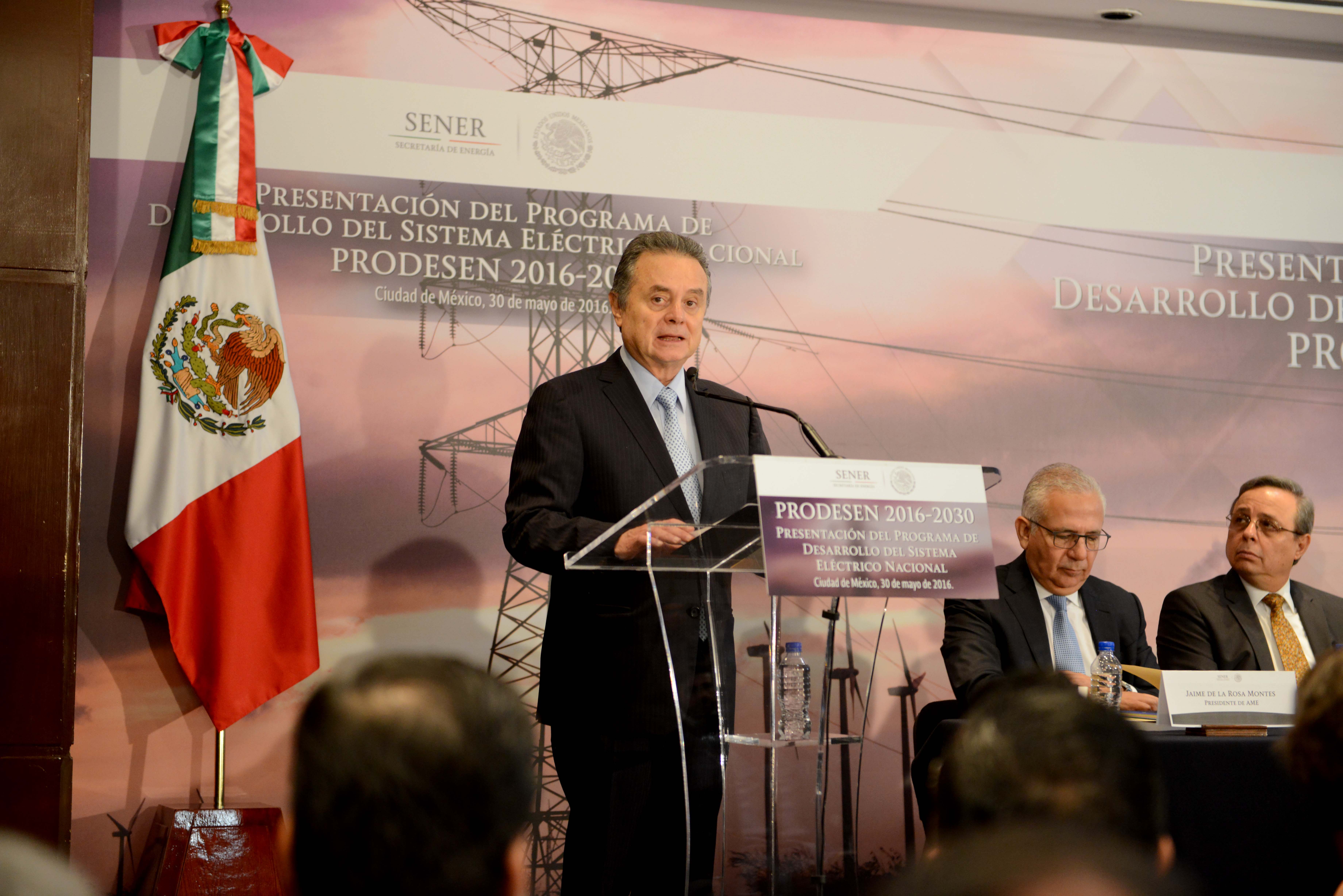 El Secretario de Energía, Licenciado Pedro Joaquín Coldwell; encabezó la Presentación del Programa de Desarrollo del Sistema Eléctrico Nacional (PRODESEN) 2016-2030.