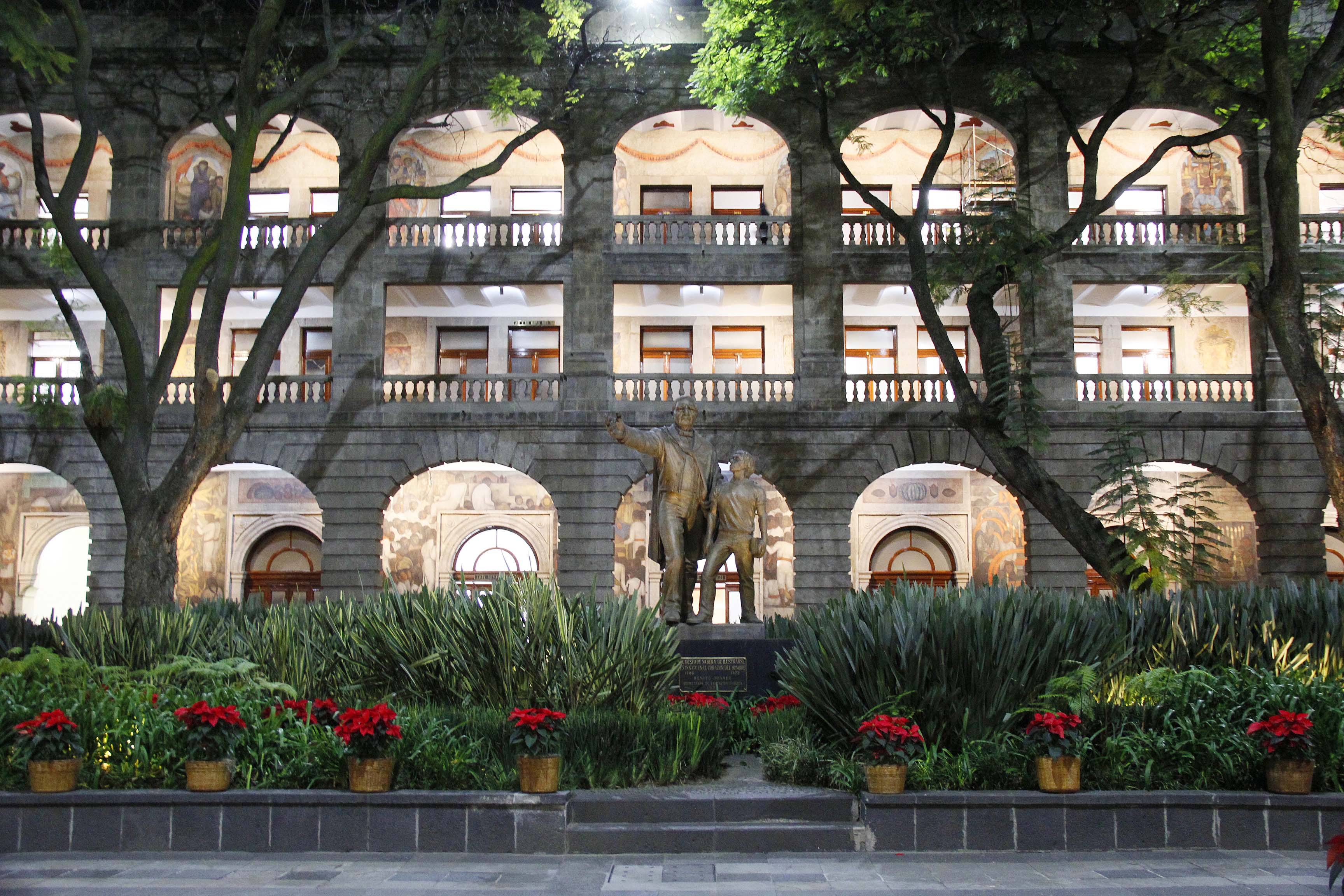 The headquarters building of the Ministry of Public Education in the center of CDMX