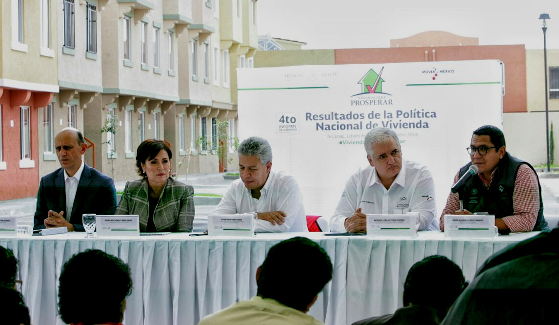 Conferencia de prensa en Tecamac, Estado de México