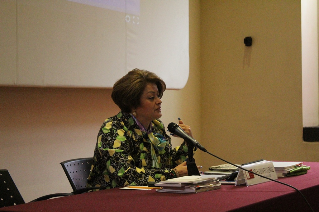 La comisionada ciudadana del Info DF, Elsa Bibiana Peralta Hernández, habló sobre el derecho de acceso a la información pública y los	procedimiento de acceso a la información.