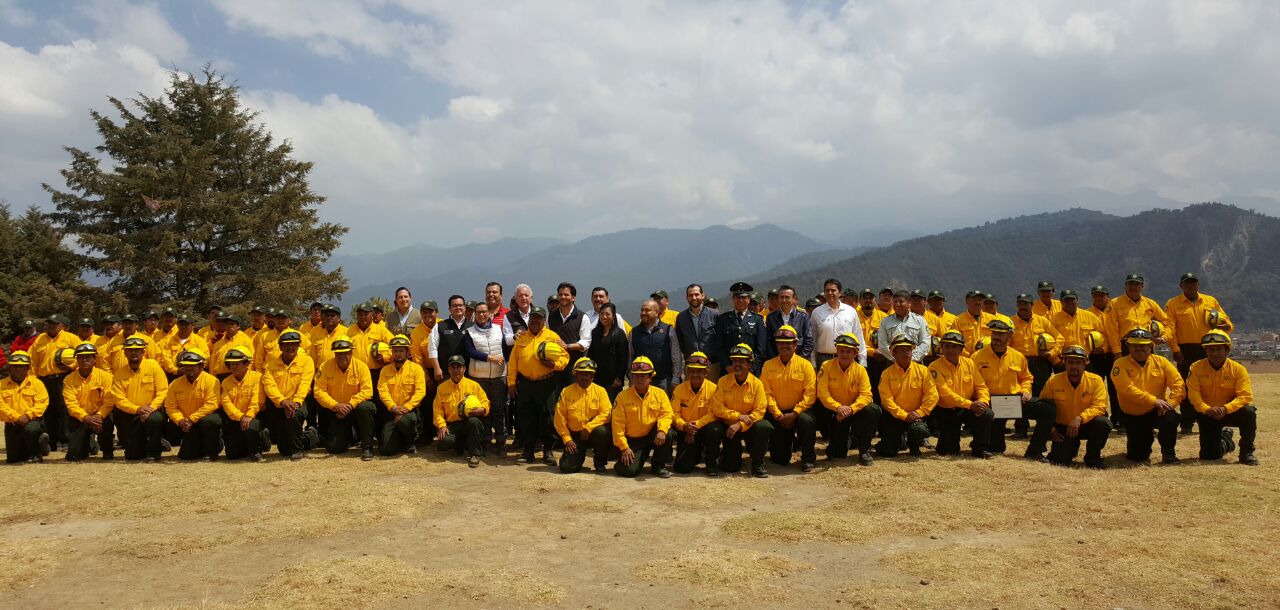 Autoridades federales y del gobierno del Estado de México encabezaron el inicio de la Campaña Nacional de Protección contra Incendios Forestales 2017. 