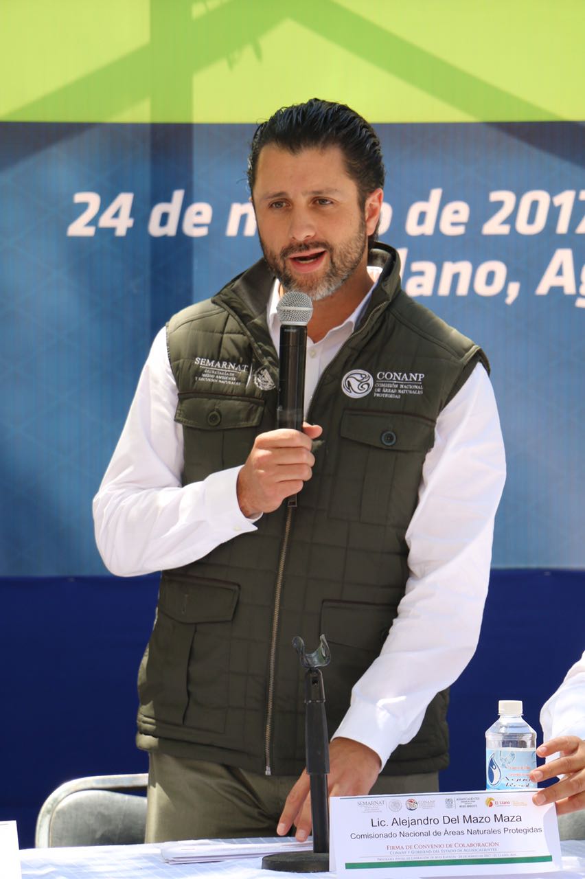 El Comisionado Nacional firmó un convenio de colaboración con el gobierno del estado de Aguascalientes. Foto Napoleón Fillat.